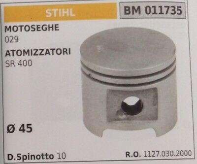 11270302000 PISTONE COMPLETO DI SEGMENTI MOTOSEGA STIHL 029 Ø45