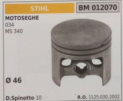 11250302002 PISTONE COMPLETO DI SEGMENTI MOTOSEGA STIHL 034 MS340 Ø46