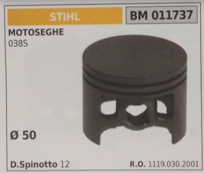 11190302001 PISTONE COMPLETO DI SEGMENTI MOTOSEGA STIHL 038S Ø50