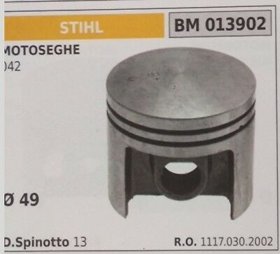 11170302002 PISTONE COMPLETO DI SEGMENTI MOTOSEGA STIHL 042 Ø49