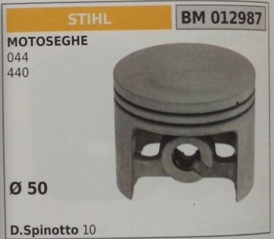 PISTONE COMPLETO DI SEGMENTI E SPIN MOTOSEGA STIHL 044 MS440 Ø50