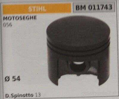 PISTONE COMPLETO DI SEGMENTI E SPIN MOTOSEGA STIHL 056 Ø54