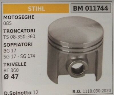 11180302020 PISTONE COMPLETO SOFFIATORE STIHL BG17 SG17 SG174 Ø47