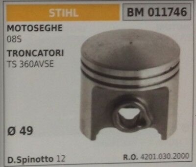 42010302000 PISTONE COMPLETO TRONCATRICE troncatore STIHL TS 360 AVSE Ø49