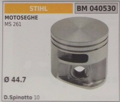 PISTONE COMPLETO DI SEGMENTI E SPIN MOTOSEGA STIHL MS 261 Ø44.7