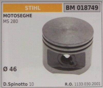 11330302001 PISTONE COMPLETO DI SEGMENTI E SPIN MOTOSEGA STIHL MS 280 Ø46