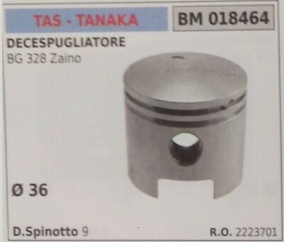 2223701 PISTONE COMPLETO DI SEGMENTI DECESPUGLIATORE TAS TANAKA BG328 ZAINO Ø36