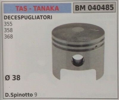 PISTONE COMPLETO DI SEGMENTI DECESPUGLIATORE TAS TANAKA 355 358 368 Ø38