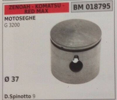 PISTONE COMPLETO DI SEGMENTI E SPIN MOTOSEGA ZENOAH KOMATSU RED MAX G 3200 Ø37