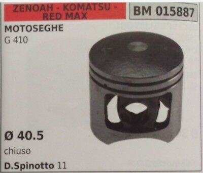 PISTONE COMPLETO DI SEGMENTI E SPIN MOTOSEGA ZENOAH KOMATSU RED MAX G 410 Ø40.5