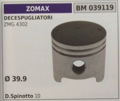 PISTONE COMPLETO DI SEGMENTI E SPIN DECESPUGLIATORE ZOMAX ZMG 4302 Ø39.9