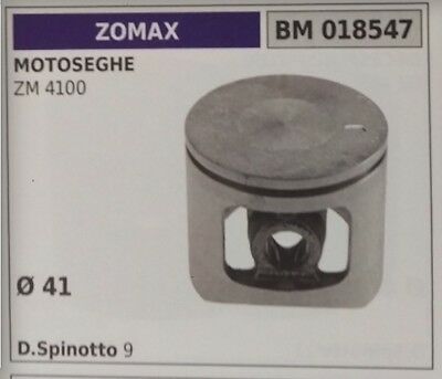 PISTONE COMPLETO DI SEGMENTI E SPIN MOTOSEGA ZOMAX ZM 4100 Ø41