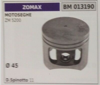 PISTONE COMPLETO DI SEGMENTI E SPIN MOTOSEGA ZOMAX ZM 5200 Ø45