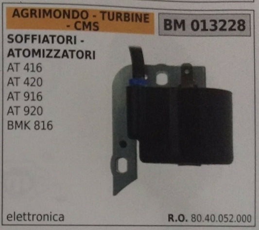 8040052000 BOBINA SOFFIATORE ATOMIZZATORE AGRIMONDO TURBINE CMS AT 920 BMK 816