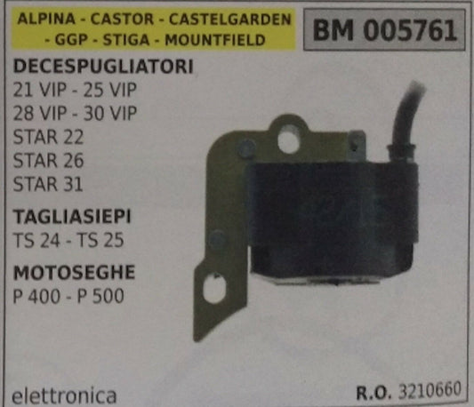 3120660 BOBINA ELETTRONICA MOTOSEGA ALPINA CASTOR CASTELGARDEN STIGA P400 P500