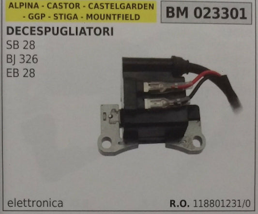 118801231 BOBINA DECESPUGLIATORE ALPINA STIGA GGP CASTELGARDEN SB EB 28 BJ 326