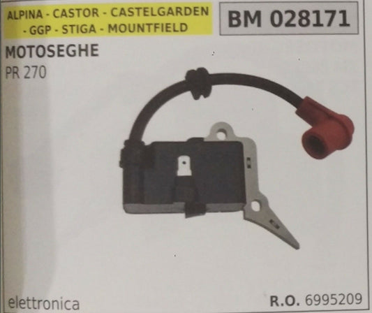 6995209 BOBINA MOTOSEGA ALPINA CASTOR CASTELGARDEN STIGA GGP MOUNTFIELD PR 270