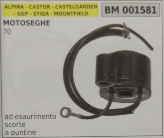 BOBINA A PUNTINE MOTOSEGA ALPINA 70 (CASTOR CASTELGARDEN GGP STIGA MOUNTFIELD)