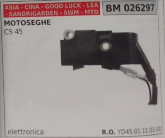 4501110100 BOBINA MOTOSEGA ASIA CINA CINESE SANDRIGARDEN GOOD LUCK MTD SWM CS45