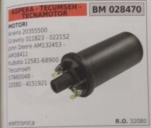 32080 BOBINA TRATTORINO RASAERBA ASPERA TECUMSEH ST460048 - 4151921 TECNAMOTOR