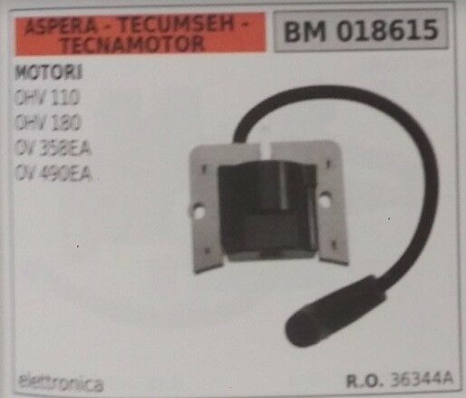 36344A BOBINA MOTORE TECUMSEH ASPERA TECNAMOTOR UHV 110 180 OV 358EA 490EA
