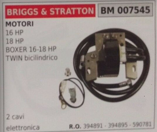 394891 590781 BOBINA MOTORE BRIGGS & STRATTON BOXER 16HP 18HP TWIN BICILINDRICO