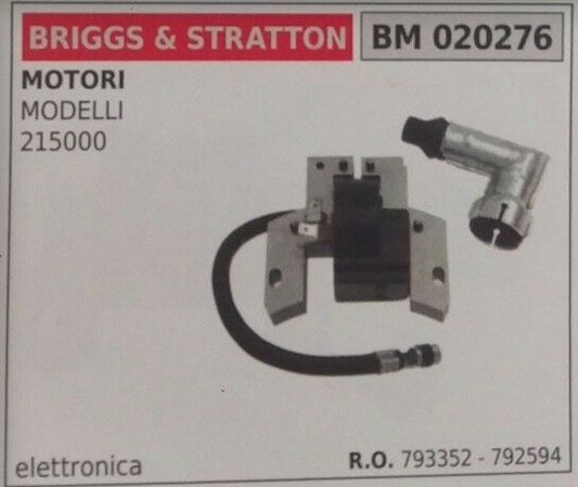 793352 792594 BOBINA ELETTRONICA MOTORE BRIGGS & STRATTON MODELLO 215000