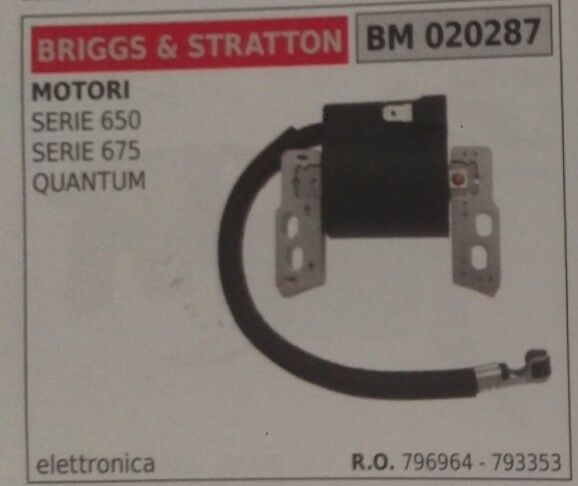 796964 793353 BOBINA ELETTRONICA MOTORE BRIGGS & STRATTON SERIE 650 675 QUANTUM