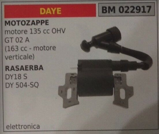 BOBINA ELETTRONICA MOTOZAPPA MOTORE DAYE 135cc OHV GT 02 A 163CC VERTICALE