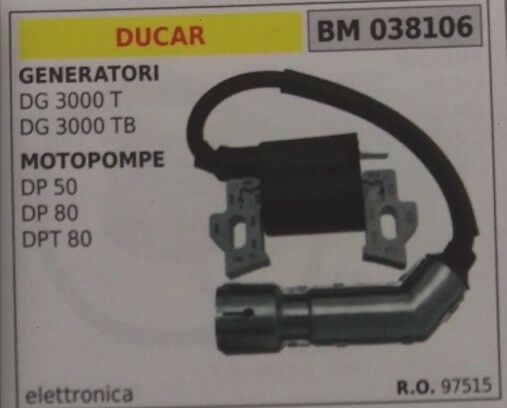 97515 BOBINA ELETTRONICA MOTOPOMPA POMPA IRRORATRICE DUCAR DP 50 80 DPT80