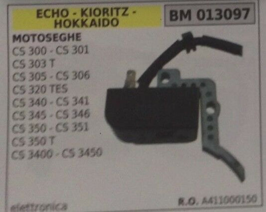 A411000150 BOBINA ELETTRONICA MOTOSEGA ECHO KIORITZ HOKKAIDO CS 300 301 303T 305