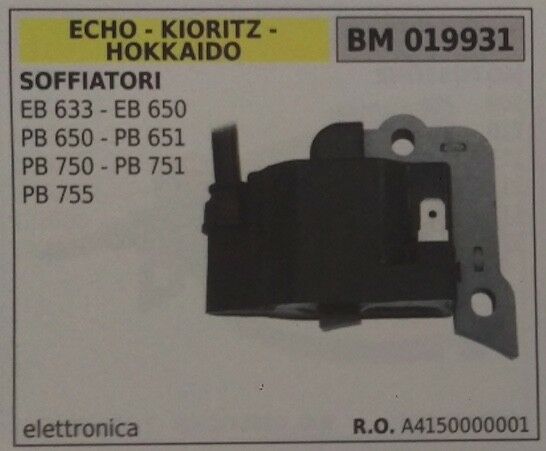 A4150000001 BOBINA ELETTRONICA SOFFIATORE ECHO KIORITZ HOKKAIDO EB 633 650 PB650