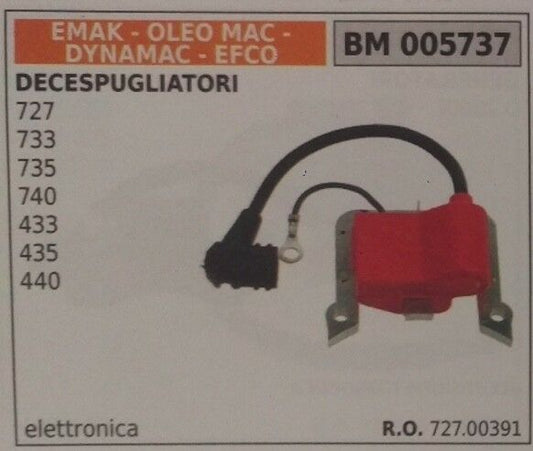 72700391 BOBINA ELETTRONICA DECESPUGLIATORE EMAK OLEOMAC DYNAMAC EFCO 435 440