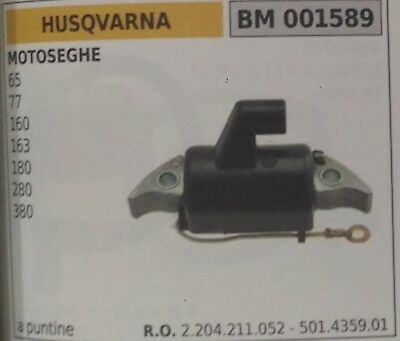 501435901 BOBINA A PUNTINE MOTOSEGA HUSQVARNA 56 77 160 163 180 280 380