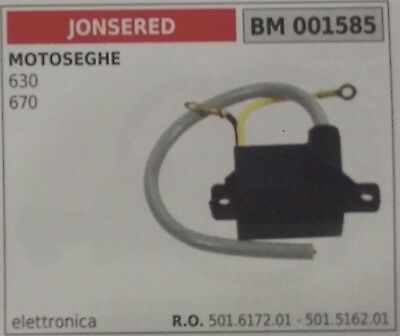 501516201 501617201 BOBINA ELETTRONICA MOTOSEGA JONSERED 630 670