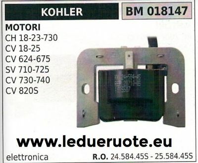 2458445S 2558445S BOBINA ELETTRONICA MOTORE KOHLER CH 18 23 730 CV 18 25 624 675