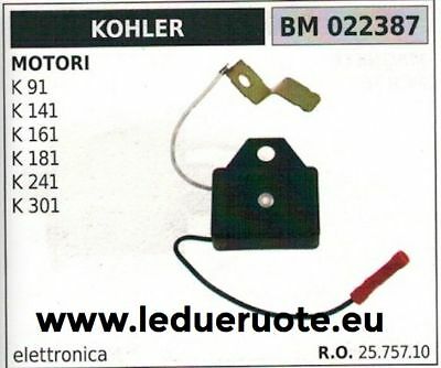 2575710 BOBINA ELETTRONICA CENTRALINA MOTORE KOHLER K 91 141 161 181 241 301