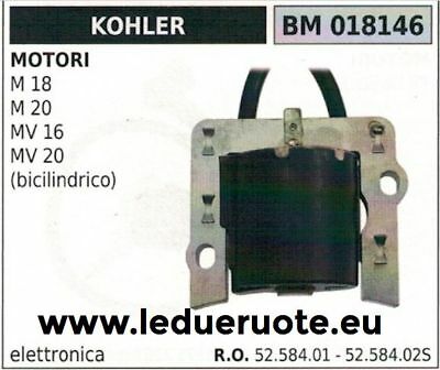 5258401 5258402s BOBINA ELETTRONICA CENTRALINA MOTORE KOHLER M18 M20 MV16 MV20