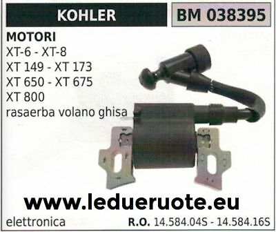 1458404S 1458416S BOBINA ELETTRONICA RASAERBA MOTORE KOHLER XT800 VOLANO GHISA