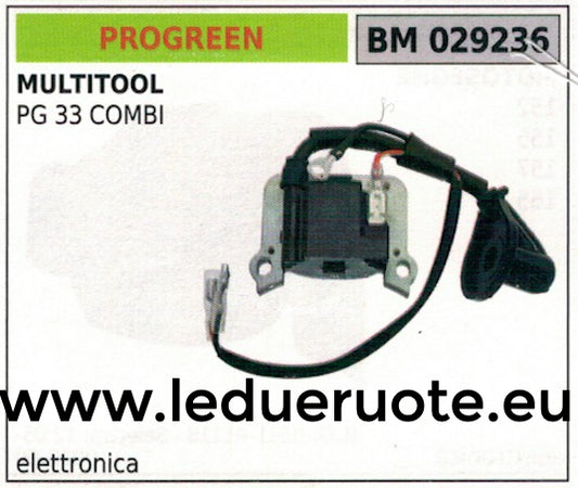 BOBINA ELETTRONICA MULTITOOL MOTOSEGA DECESPUGLIATORE PROGREEN PG 33 COMBI