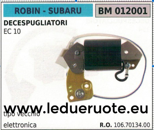1067013400 BOBINA ELETTRONICA DECESPUGLIATORE MOTORE ROBIN SUBAR EC10 vecchio