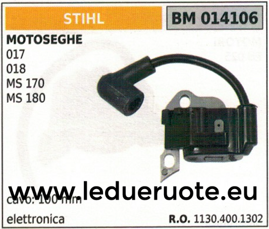 11304001302 BOBINA ELETTRONICA centralina MOTOSEGA STIHL 017 018 MS 170 180
