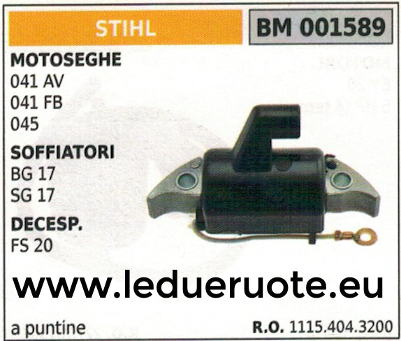 11154043200 BOBINA A PUNTINE centralina SOFFIATORE STIHL BG SG 17