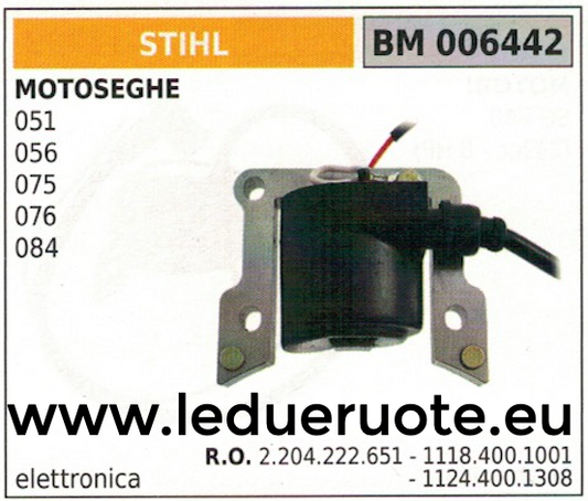 2204222651 11184001001 BOBINA ELETTRONICA MOTOSEGA STIHL 051 056 075 076 084