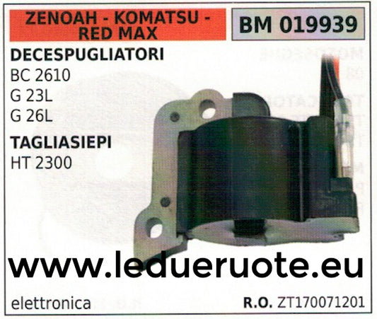 ZT170071201 BOBINA ELETTRONICA MOTORE TAGLIASIEPI TOSASIEPE ZENOAH HT 2300