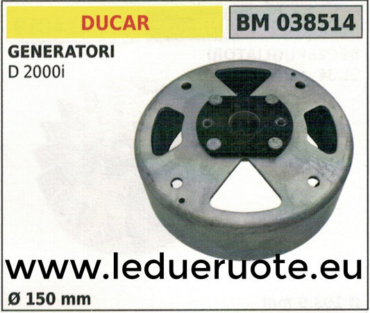 VOLANO MAGNETICO magnete MOTOGENERATORE GRUPPO ELETTROGENO DUCAR D 2000i Ø 150