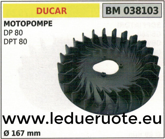 VOLANO MAGNETICO magnete ventola MOTOPOMPA POMPA IRRORATRICE DUCAR DP DPT80 Ø167