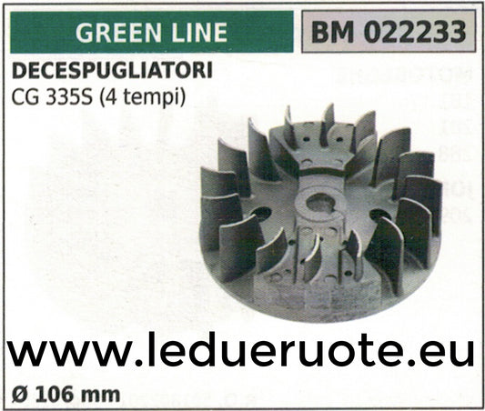 VOLANO MAGNETICO magnete ventola DECESPUGLIATORE GREENLINE CG 335S 4 TEMPI Ø106