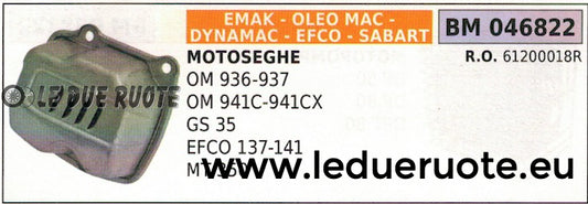 61200018R SCARICO MARMITTA SILENZIATORE MOTOSEGA OLEOMAC 936 937 941C 941CX GS35