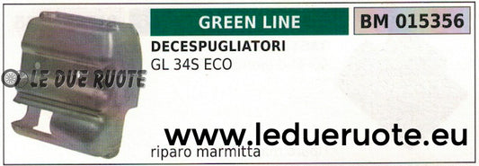 RIPARO MARMITTA SILENZIATORE DECESPUGLIATORE GREENLINE GREENCUT GL 34S ECO